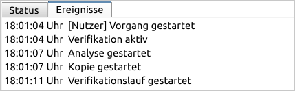 Beispiel für einen Ablauf von Ereignissen