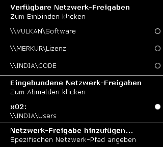 Netzwerkfreigaben