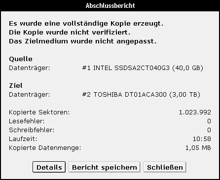 Abschlussdialog