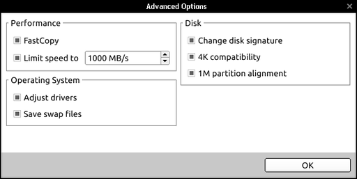 Advanced Options