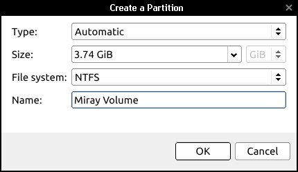 Create a partition