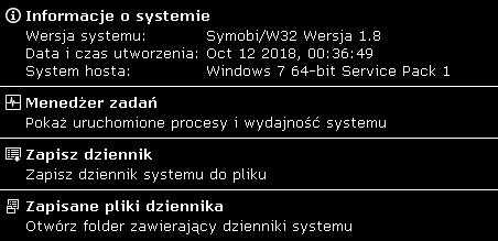 Menu stanu systemu w systemie Windows