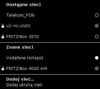 Wybór sieci