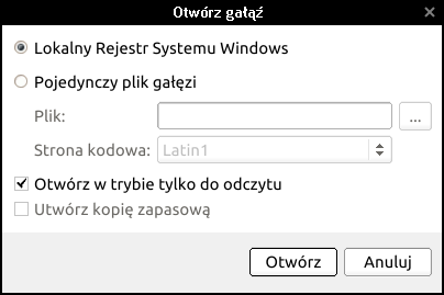 Otwórz gałąź