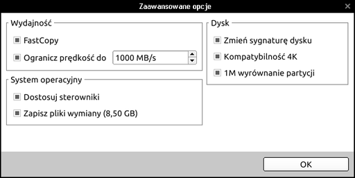 Zaawansowane opcje