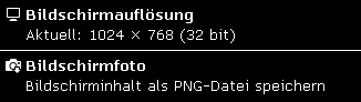 Bildschirm-Applet in Variante "/S"