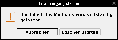 Dialog Sicherheitsabfrage
