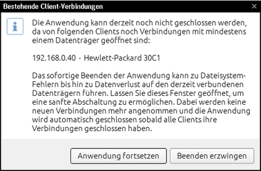 Beenden-Dialog