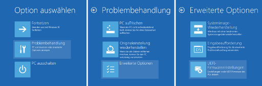 Auswahl zum Neustart