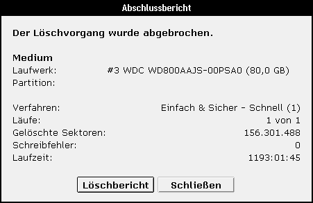 Abschlussdialog