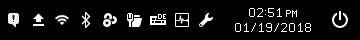 The system bar as it appears in the self-booting variant