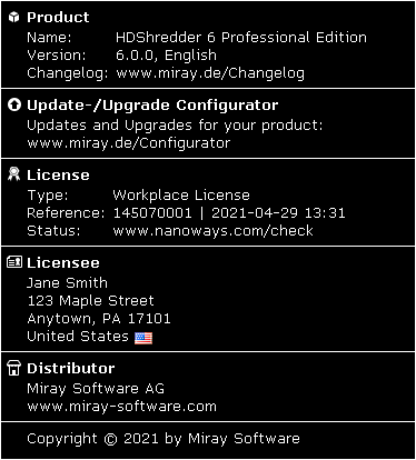 License applet