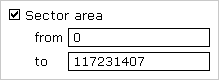 Sector area