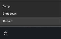 Windows restart process