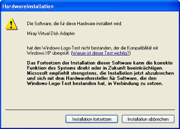 Windows hardware installation
